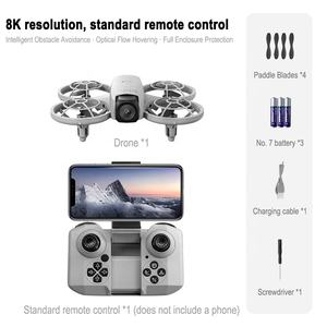 <span class=keywords><strong>Mini</strong></span> drone pliable HD 48MP d'occasion avec moteur brushless, gyroscope 6 axes, double caméra aérienne, évitement d'obstacles, portée 1km, autonomie 10-20min, télécommande - Product Image 6