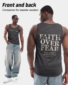 Camiseta sin mangas de algodón holgada para hombre, para entrenamiento y running, OEM, personalizada, al por mayor - Product Image 4