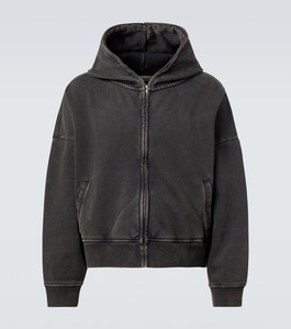 Sweat-shirt à capuche pour homme, coupe classique, noir uni, coton French Terry, respirant, écologique, 370g, vêtement d'automne - Product Image 5