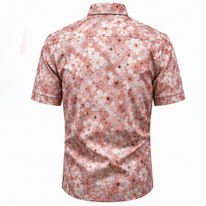 เสื้อเชิ้ตแฟชั่นผู้ชายพิมพ์ลายสำหรับใส่ทุกวัน ผ้าเนื้อนุ่ม คุณภาพพรีเมียม ใส่สบาย แขนสั้น ทรงปกติ - Product Image 2