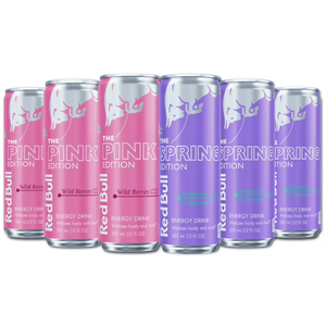 Venta al por Mayor de Red Bull Edición Primavera con Sabor a Fresa Silvestre y Pomelo Rosa, 12 Latas de 250 ml, Latas de Aluminio 100% Reciclables - Product Image 2