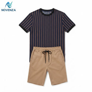 Ensemble t-shirt et short décontracté pour homme, tissu confortable et respirant, parfait pour l'été, usage quotidien, activités de plein air - Product Image 2