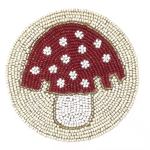 Handcrafted Bohemian Art <b>Beaded</b> Cocktail <b>Coasters</b> Reusable Luxury Table Accessory for Dining Table - Product Image 3