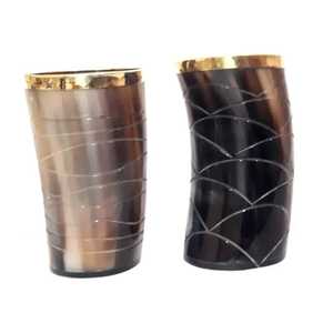 Verre à shot en agate naturelle de qualité export, design antique, fait main, pour bar, idéal comme coupe à boire en corne d'Agate. - Product Image 2