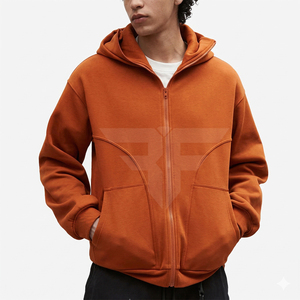 เสื้อฮู้ดดี้ผู้ชายไซส์ใหญ่ ระบายอากาศได้ดี ผ้าฝ้าย 100% หนานุ่ม สกรีนโลโก้ได้ตามต้องการ ขายส่ง ซิปเต็มตัว ดีไซน์แบบสกีมาส์ก ไหล่เปล่า - Product Image 1