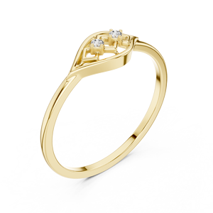 แหวนเพชรทรงกลมแบบคลาสสิกเรียบง่ายสำหรับผู้หญิง ทองคำแท้ 14k สามารถสวมซ้อนกันได้ เหมาะสำหรับเป็นของขวัญ งานหมั้น วันครบรอบแต่งงาน - Product Image 3
