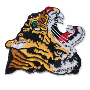 <b>Machine</b> Embroidered Custom Tiger Animal Logo 100% Embroidery Patches <b>Badges</b> Iron Backing Canvas Fabric Custom Colors - Product Image 4
