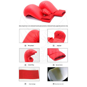 Guantes de Entrenamiento de Cuero Genuino Semi Contacto, Servicio OEM, Guantes Semi Contacto Más Vendidos - Product Image 5