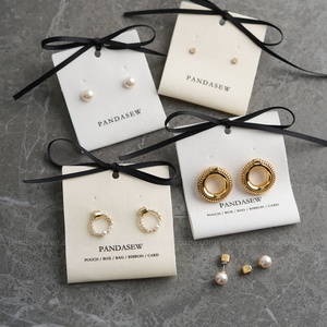 Pandasew biểu tượng tùy chỉnh bông gói đồ trang sức bông tai chủ vải Thẻ Thẻ treo bông tai thẻ - Product Image 3