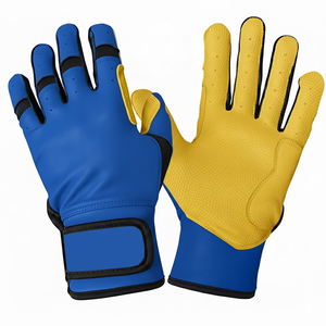 Gants de frappe de baseball de haute qualité avec logo personnalisé, pour hommes, en polyester/coton respirant, en tissu non tissé, avec fermeture auto-agrippante - Product Image 3