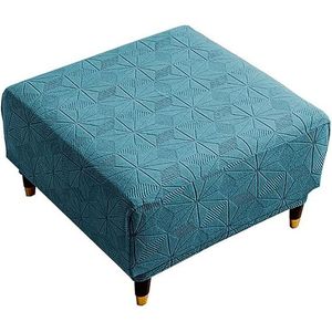 Copri Pouf Quadrato in Morbido Tessuto Jacquard, Protezione per Sgabello e Poggiapiedi da Soggiorno - Product Image 1