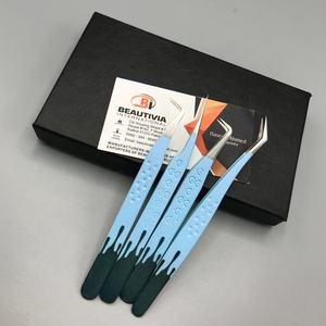 Pince à épiler d'extension de cils en acier inoxydable durable à forte adhérence avec pointe pointue-Marque privée personnalisée à usage professionnel - Product Image 6