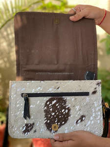 Real Handcrafted Tooled Metallic Fur <b>Leather</b> Handbag Western Women Hobo Crossbody Purse Custom Genuine <b>Leather</b> Shoulder Bag - Product Image 4