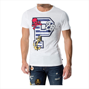Camiseta Negra de Manga Corta para Hombre con Estampado de Letras, Cuello Redondo, Estilo Casual, 100% Algodón, Logotipo Frontal, Transpirable - Product Image 5