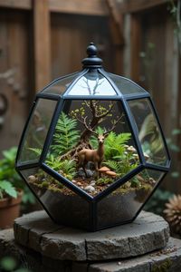 Terrario de Metal y Vidrio Personalizado, Moderno, para Plantas de Interior, Suculentas, Plantas Aéreas y Terrarios DIY - Product Image 4
