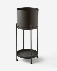 Metal Decorative Planter with Stand Antique Decorative Indoor Pot Outdoor Patio Planter <b>Corner</b> Planter Entryway Planter - Product Image 2