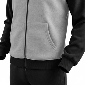 Best-selling Customized Casual Solid Breathable Lightweight Spandex/Cotton Unisex High Quality Tracksuits <b>Full</b> <b>Zips</b> <b>Hoodies</b> - Product Image 6