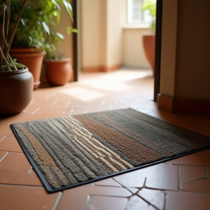 Tapete Antideslizante con Diseño de Nervaduras de 16x24 Pulgadas para Patio, Tapete de Poliéster y Polipropileno para Uso en Puertas de Hogar, Hotel, Oficina y Baño - Product Image 1