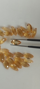 Citrine dorée naturelle, coupe marquise 10x5MM, pierre précieuse de qualité supérieure pour la fabrication de bijoux - Product Image 1