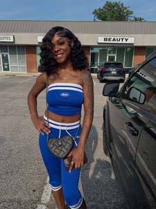 Loungewear 2 Piece Women Summer Clothing Custom Logo Body Fit <b>Tube</b> Top and Capri Women Casual Workout Lounge Set Women Short Set - Product Image 5