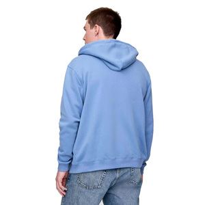 เสื้อฮู้ดซิปผู้ชายสีฟ้าอ่อน ทรงปกติ ผ้าฝ้ายฟลีซ สวมใส่สบาย มีกระเป๋าหน้า เหมาะสำหรับใส่ในฤดูใบไม้ร่วง - Product Image 2