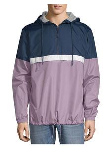 <b>Men's</b> Lightweight Waterproof Pullover Windbreaker Half Zip Hooded <b>Jacket</b> with Front Pocket Custom Logo Available - Product Image 4