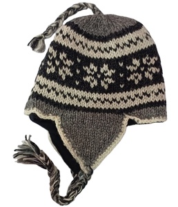 100% Yak laine Sherpa chapeau tricoté à la main népalais Snowboard Ski casquette avec doublure polaire décontracté oreillette bas pour hommes - Product Image 1