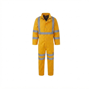 Combinaison de travail haute visibilité réfléchissante orange, combinaison de sécurité industrielle, vêtements de travail à manches longues, combinaison de protection utilitaire - Product Image 6