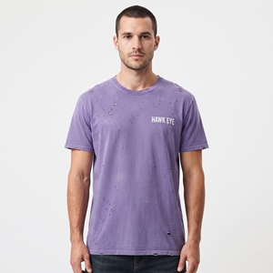 Men's Distressed Washed T Shirt Custom Cotton Regular Fit Casual Short Sleeve Vintage Streetwear Fashion <b>Top</b> - Product Image 1