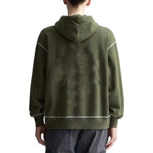 Sweat-shirts à capuche personnalisés sans cordon, épais et surdimensionnés, avec impression en relief, en polaire, pour hommes - Product Image 4