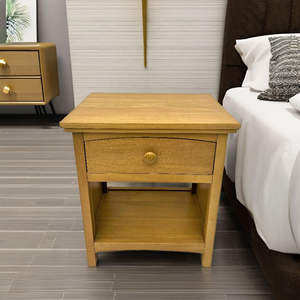Mesa de Noche de Pino de Nueva Zelanda de Alta Calidad y Estilo Moderno, Color Natural, para Dormitorio, Sala de Estar, Apartamento, Fábrica de Ho Chi Minh - Product Image 1