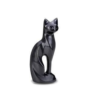 Urne funéraire traditionnelle en laiton, design chat, style américain, 9 pouces, 220 pouces cubes, logo personnalisé, fournitures funéraires - Product Image 1