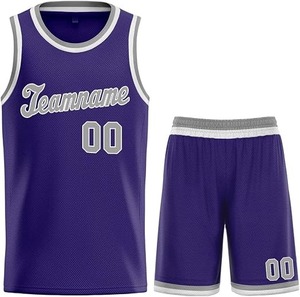 Maillot et short de basket-ball personnalisés pour hommes et jeunes, uniforme avec nom et numéro brodés ou imprimés, vêtements de sport - Product Image 5