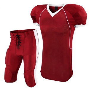 Ensemble de maillot de football américain blanc pour homme, col en V, manches courtes, maille respirante, coupe athlétique, adulte, toutes saisons - Product Image 2