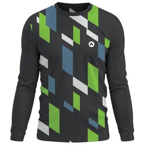 Séchage rapide respirant grande taille imprimé à manches longues t-shirts de cyclisme coupe-vent fabricants OEM pour la course de vélo - Product Image 1