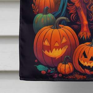 Irish Setter Witchy Halloween Large House <b>Flag</b> Porch Sleeve <b>Pole</b> Decorative Yard Banner Artwork Multicolor Polyester Wall - Product Image 4