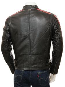 Chaqueta de cuero para motocicleta, estilo motero - Product Image 2