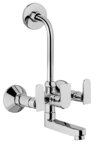 Grifo mezclador de latón cromado 2 en 1 para montaje en pared, dispensador de agua fría y caliente para lavadora y lavabo de baño - Product Image 2