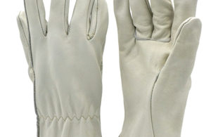 HOLY SIGNS INTERNATIONAL Leather Safety Gloves Full Smooth Texture Elastic Wristlet Cuff Anti-Slip Durable General Purpose - Product Image 2