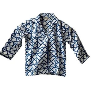 Nueva Llegada: Conjunto de Pijama de Algodón 100% Indio para Mujer, Estampado a Mano, de Secado Rápido, Cuello en V, Manga Larga, Cierre de Botones - Product Image 1