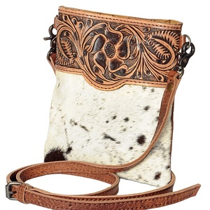 Sac à bandoulière en cuir de vachette de qualité supérieure Sac de cow-girl de style occidental avec outillage floral Fabricant Fournisseur - Product Image 2