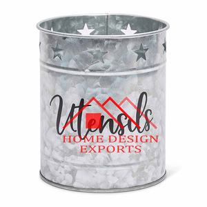 Porte-ustensiles de rangement en fer galvanisé Porte-ustensiles vintage à compartiments multiples Porte-ustensiles en métal pour cuisine et maison Best-seller - Product Image 6