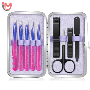 Professional <b>Manicure</b> Set 18 Piece Cream Textured Case Comprehensive Stainless Steel Pedicure Scrapers Grooming <b>Kit</b> OEM - Product Image 2