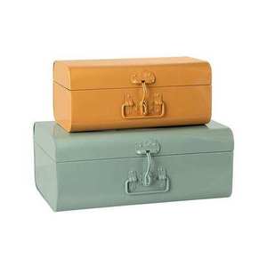 Caja de Metal con Acabado Antiguo, Estilo Baúl, para Uso Doméstico, Portátil y Ligera, para Ropa y Joyería - Product Image 6