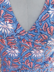 Robe en coton 100% imprimée à la main, style bohème chic, inspirée des ethnies, robe hippie avec broderie de style tribal - Product Image 2