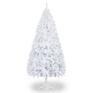 Albero di Natale Bianco 7 Piedi con 1349 Rami e Base in Ferro, Albero Artificiale - Product Image 1