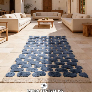 Alfombra Beni Ourain Marroquí Hecha a Mano, Alfombra Blanca Acogedora de Lana Bereber, Alfombra Anudada a Mano para Sala de Estar, Hogar ITHL - Product Image 1