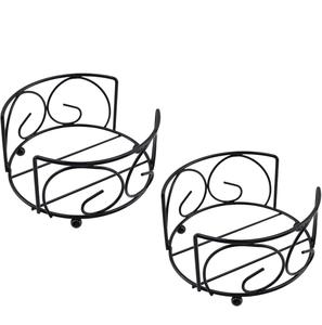 Soporte Decorativo de Metal Negro para Posavasos, Soporte de Alambre para Posavasos de Mesa, Estante de Almacenamiento Moderno para Posavasos de Bebidas para Mesa de Comedor, Bar, Cocina - Product Image 6