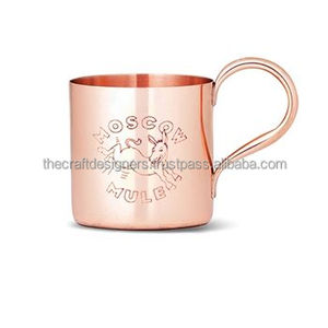 Taza de mula de Moscú de excelente calidad, taza y taza de cobre puro de estilo estándar al por mayor, taza de vino de Picnic decorativa con impresión de logotipo personalizado - Product Image 2
