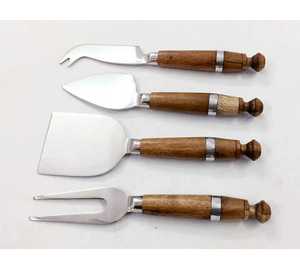 Ensemble d'ustensiles à fromage en acier inoxydable, 4 pièces, outils de service avec poignées en nacre, sans danger pour les aliments, lavage à la main uniquement - Product Image 4